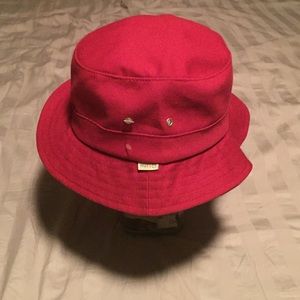 HUF burgundy bucket hat