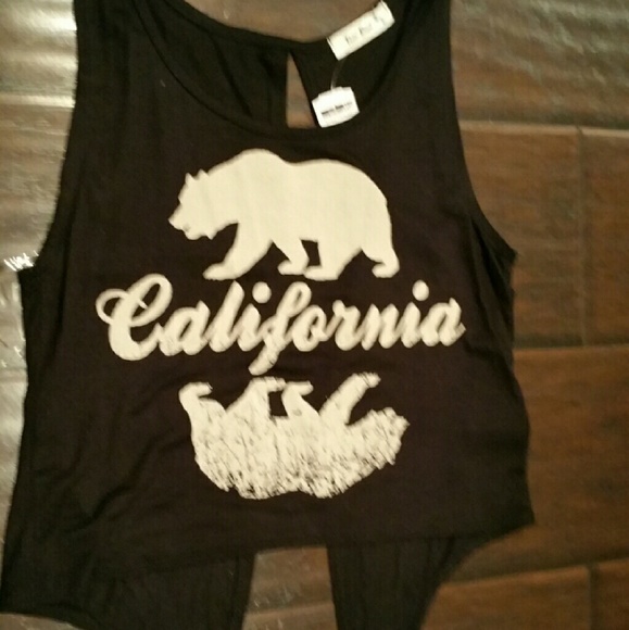 Backless CALI black crop top...ties in the back :)