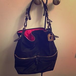 Dooney & Bourke black nylon shoulder bag