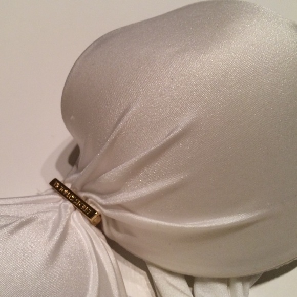 Bandeau swim top.