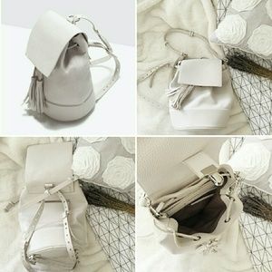 ZARA Convertible Leather Backpack/Bucket Bag