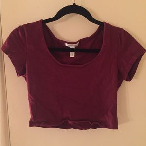 Maroon Crop Top