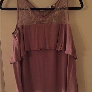 Forever 21 Mauve Lace Blouse
