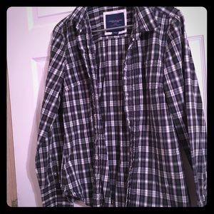 American eagle women's plaid button up