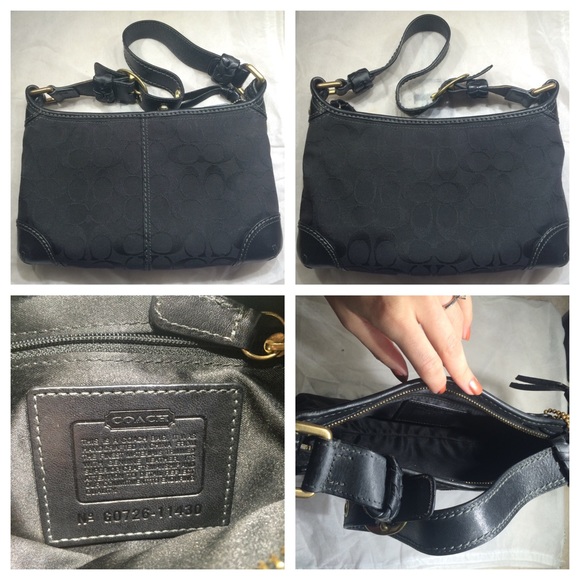 Authentic black signature Coach handbag