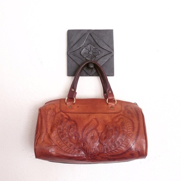 Vintage Hand Tooled Leather Purse