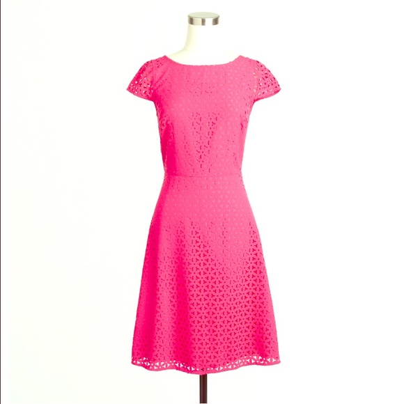 J.Crew Laser Cut Cap Sleeve Dress