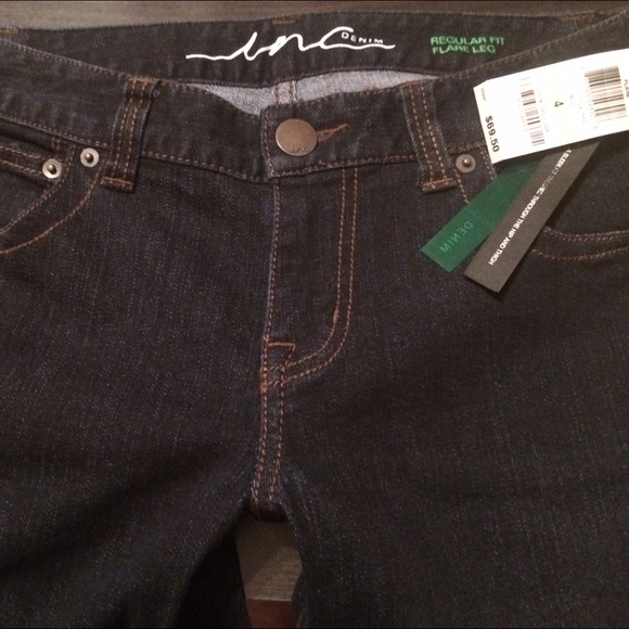 50% OFF! NWT $70 INC. Flare Jeans Sz 4 (28) LONG Inseam 33” Dark Wash - Picture 4 of 12