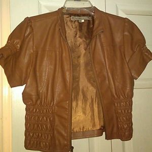 Leather faux jacket