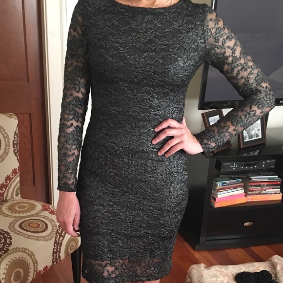 Bisou Bisou Gorgeous Dark Silver/Glitter Dress - Picture 3 of 4