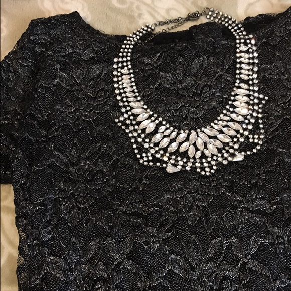Bisou Bisou Gorgeous Dark Silver/Glitter Dress - Picture 4 of 4