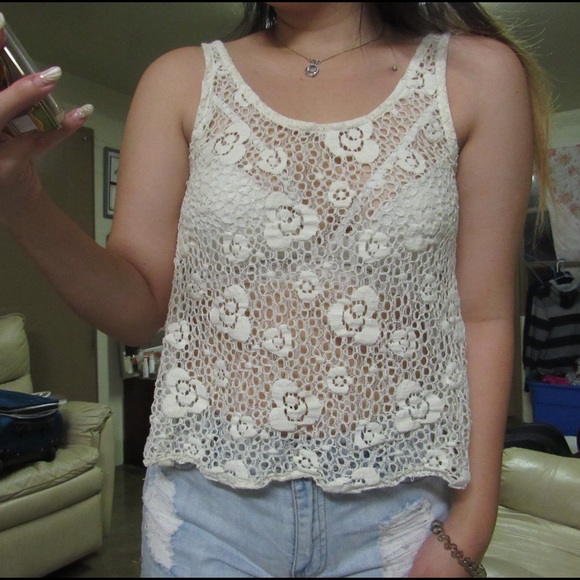 creme knit top