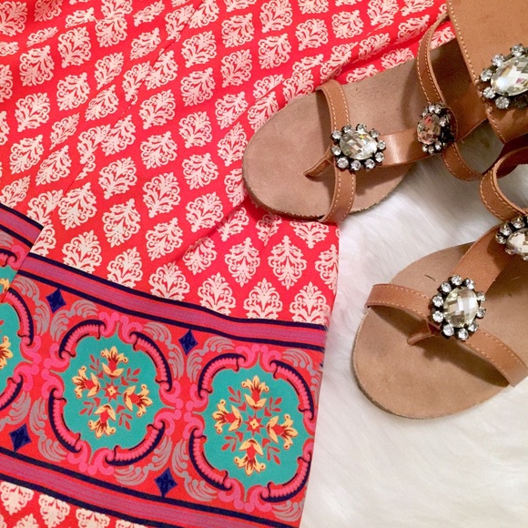 🎈LAST ONE🎈Coral Moroccan Tribal Romper - Picture 2 of 4