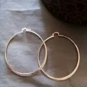 Tiffany & Co Large Sterling 925 Hoop Earrings