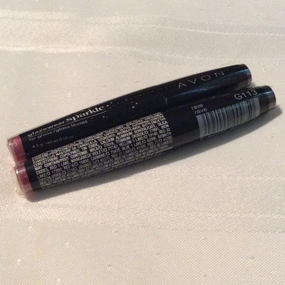 2 Avon Glazewear Sparkle lip glosses rave