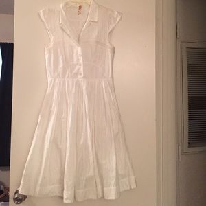 NWOT Anthropologie white retro dress