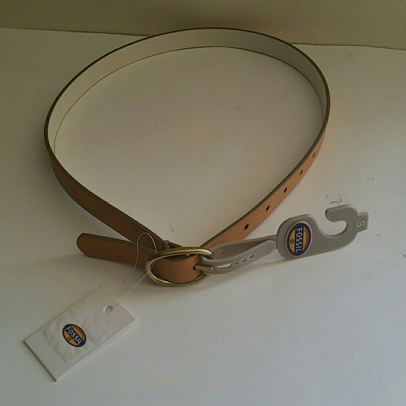 Fossil Accessories - Fossil Skinny reversable natural belt