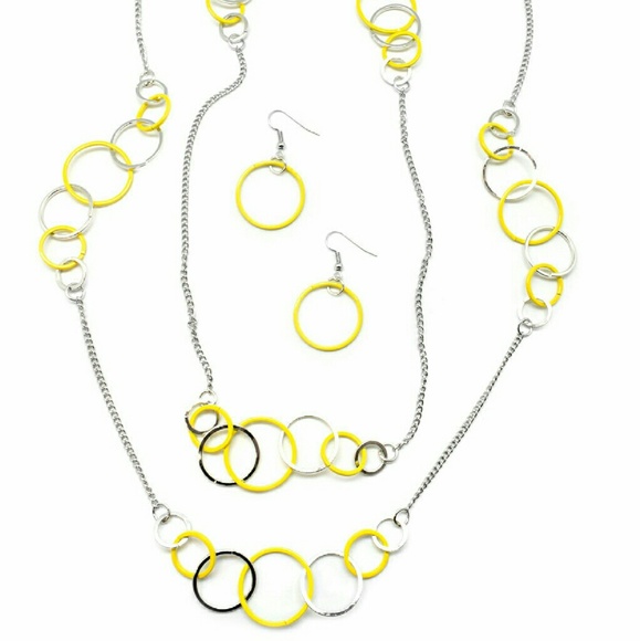 Canary Loop Necklace and Earring combo
