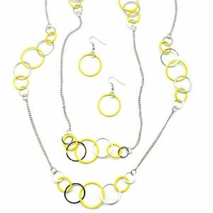 Canary Loop Necklace and Earring combo