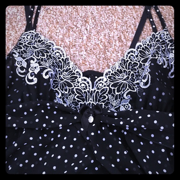 Polka Dot Nightie and Robe Set NWT