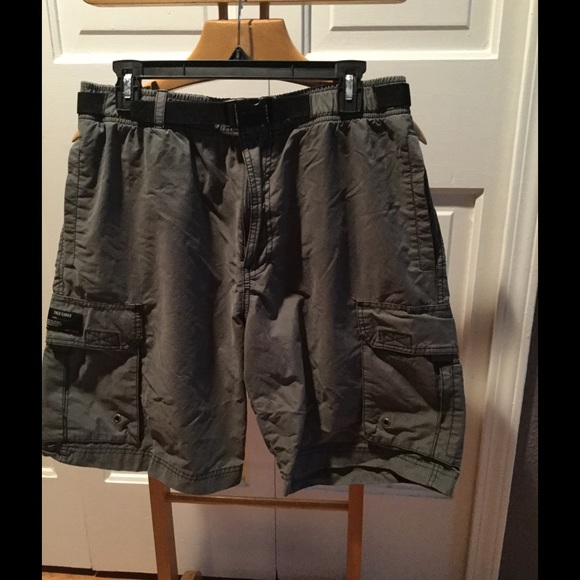 Men's gray cargo shorts