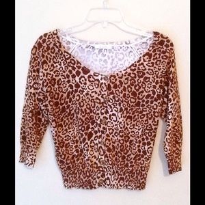 💥🆕Leopard Short 3/4" Sleeve Cardigan