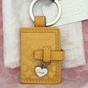 Coach Signature "C" picture frame key chain