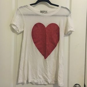 Wildfox Couture sparkle heart t shirt