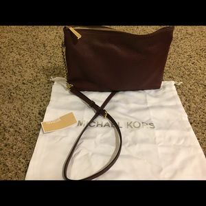 Micael Kors Maroon/Burgundy cross body bag