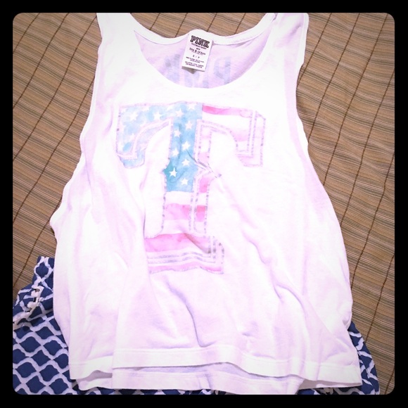 SOLD Ⓜ️ VS PINK MLB Texas Rangers tank top