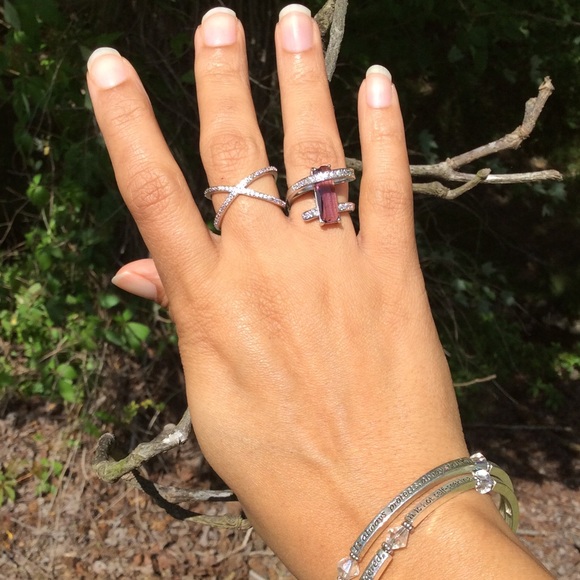 New 925 Stamped Sterling Silver X Ring - Picture 5 of 5