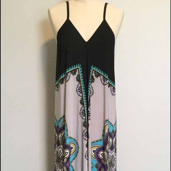 SOLD! Nicole Miller Sexy Boho Hi-Lo Maxi Dress, S - Picture 2 of 4