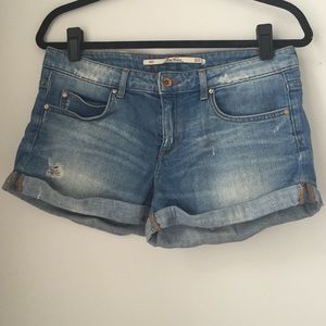 Distressed Jean shorts