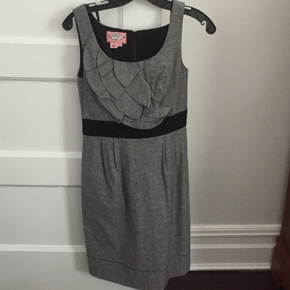 Grey and black formal dress