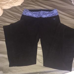 PINK lace top yoga pants good used condition