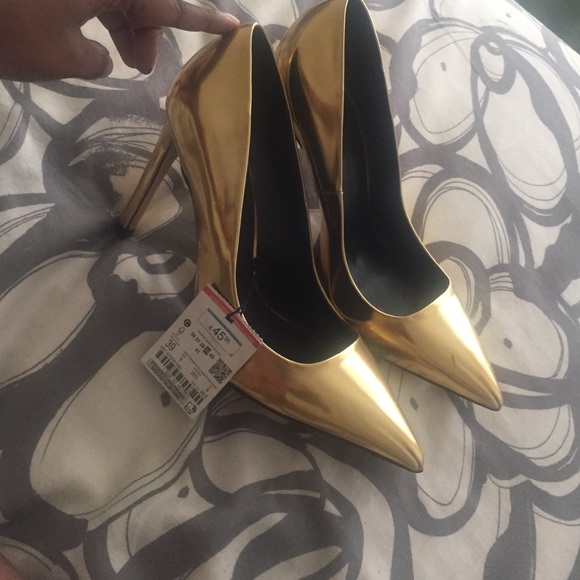 Zara Gold heels