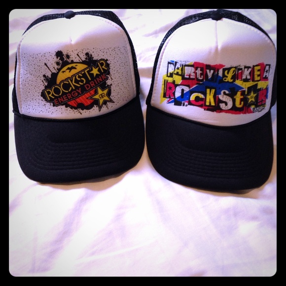 💥Never worn💥 rockstar trucker hats