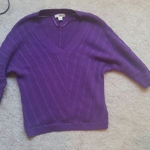 3/4 sleeve vneck sweater