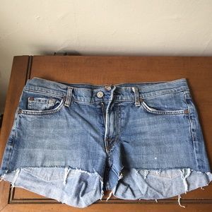 Light blue cut off Jean shorts