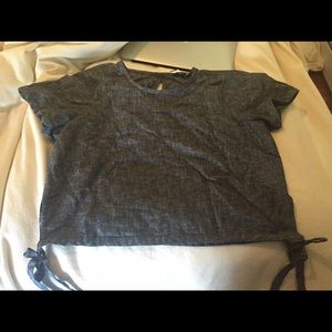 Madewell chambray crop top
