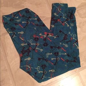 TC teal key leggings