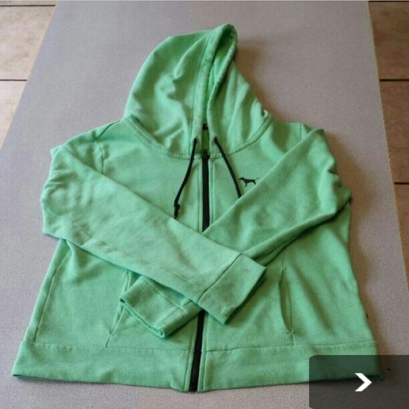 PINK zip up hoodie sz L