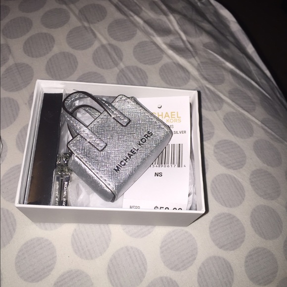 Michael Kors Silver Key charm key chain