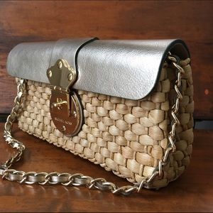 Michael Kors woven clutch