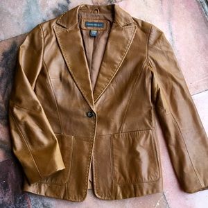 Banana Republic Vintage Leather Jacket Sz 2