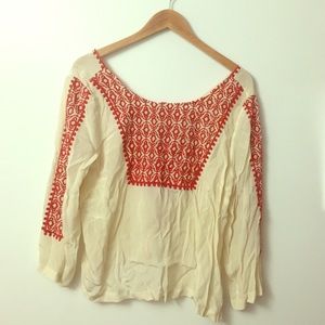 Hippie Boho embroidered silk top Plenty by Tracy