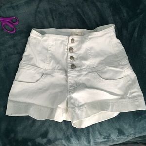 High-waisted shorts