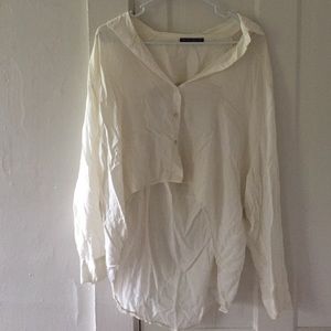 White short brandy Melville top.