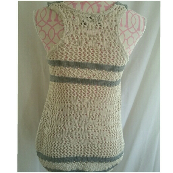 🎀VINTAGE  HAVANA HI LO CROCHET BACK TOP - Picture 3 of 3