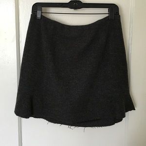 Madewell Raw Edge Wool Skirt